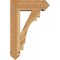 Ekena Millwork Merced Arts and Crafts Rough Sawn Bracket w/ Offset Brace, Western Red Cedar, 6"W x 16"D x 24"H BKT0604X16X24MRC03RWR - alternate 2
